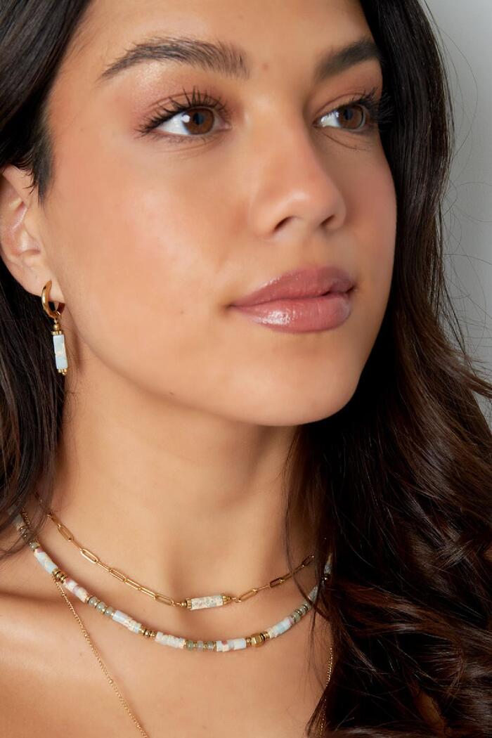 Halskette fröhliche Perlen - Kollektion Natursteine Weißgold Stone Bild2